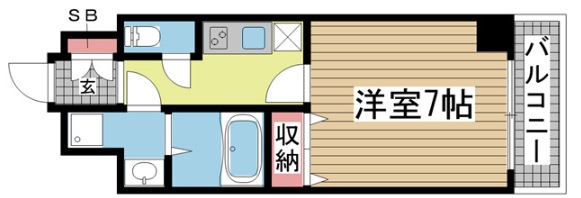神戸市中央区生田町の賃貸物件間取画像