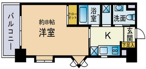 神戸市中央区神若通の賃貸物件間取画像