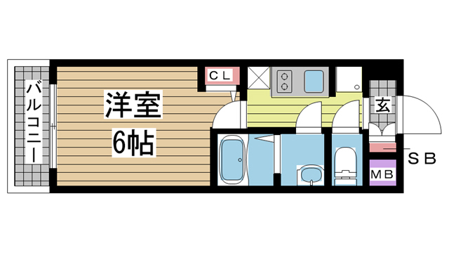 神戸市中央区布引町の賃貸物件間取画像