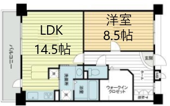 ローレルトアスクエア 704|神戸市中央区中山手通(神戸市営地下鉄線三宮駅)のマンション間取 ローレルトアスクエア 704|神戸市中央区中山手通(神戸市営地下鉄線三宮駅)のマンション間取