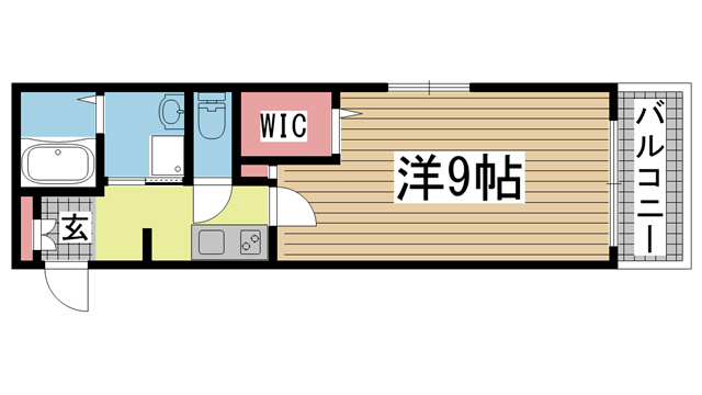 神戸市灘区記田町の賃貸物件間取画像