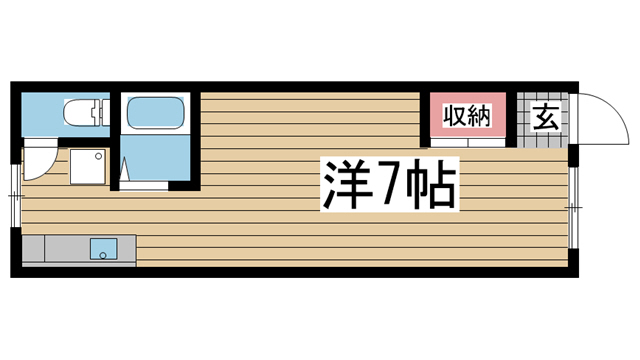 神戸市中央区旗塚通の賃貸物件間取画像