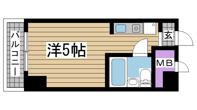 神戸市中央区御幸通の賃貸物件間取画像