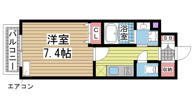 神戸市中央区元町通の賃貸物件間取画像