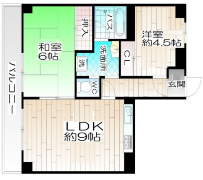 神戸市中央区下山手通の賃貸物件間取画像
