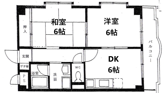 神戸市灘区楠丘町の賃貸物件間取画像