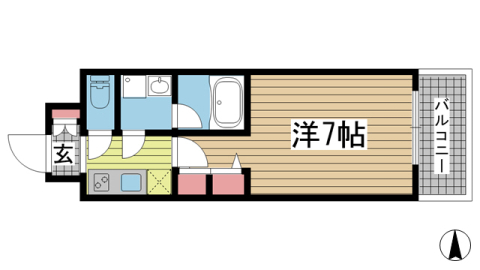 神戸市中央区加納町の賃貸物件間取画像