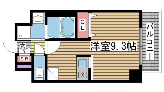 神戸市中央区東雲通の賃貸物件間取画像