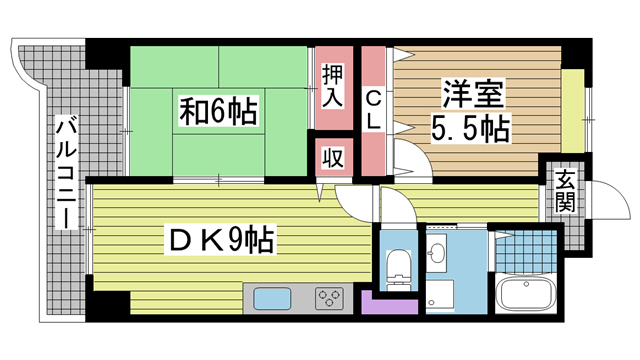神戸市長田区苅藻通の賃貸物件間取画像