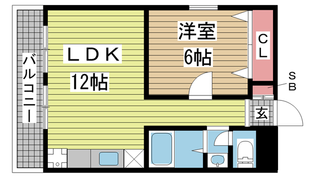 灘ロイヤルハイツ 303|神戸市灘区記田町(阪神本線新在家駅)のマンション間取 灘ロイヤルハイツ 303|神戸市灘区記田町(阪神本線新在家駅)のマンション間取