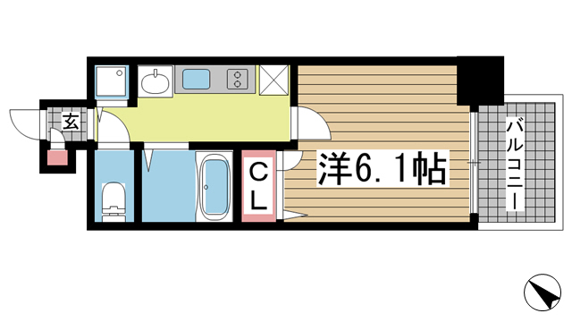 プレサンス三宮ルミネス 906|神戸市中央区琴ノ緒町(JR東海道本線(近畿)三ノ宮駅)のマンション間取 プレサンス三宮ルミネス 906|神戸市中央区琴ノ緒町(JR東海道本線(近畿)三ノ宮駅)のマンション間取