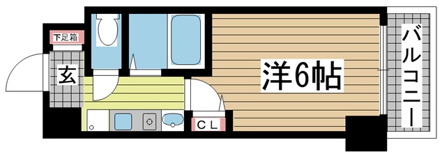 神戸市中央区古湊通の賃貸物件間取画像