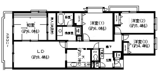 神戸市東灘区岡本の賃貸物件間取画像