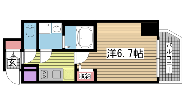 神戸市中央区相生町の賃貸物件間取画像