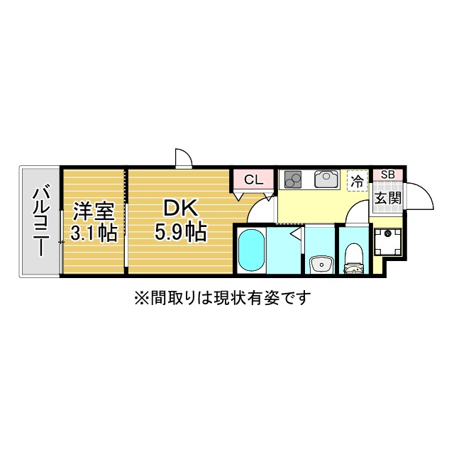 神戸市東灘区青木の賃貸物件間取画像