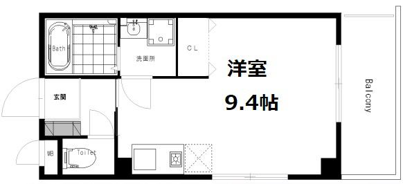 神戸市中央区中山手通の賃貸物件間取画像
