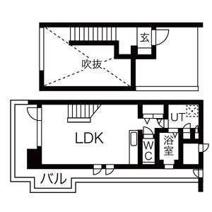 神戸市中央区琴ノ緒町の賃貸物件間取画像