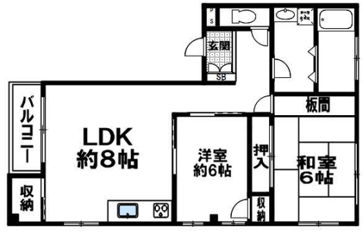 神戸市灘区岩屋北町の賃貸物件間取画像