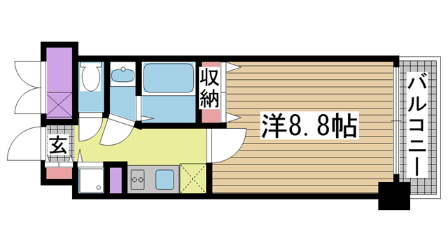 神戸市中央区吾妻通の賃貸物件間取画像