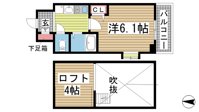 神戸市中央区下山手通の賃貸物件間取画像
