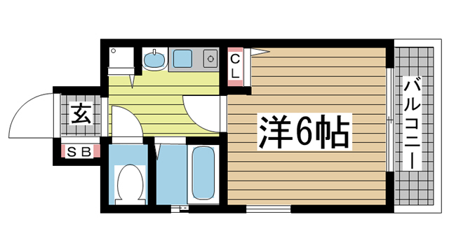 神戸市中央区下山手通の賃貸物件間取画像