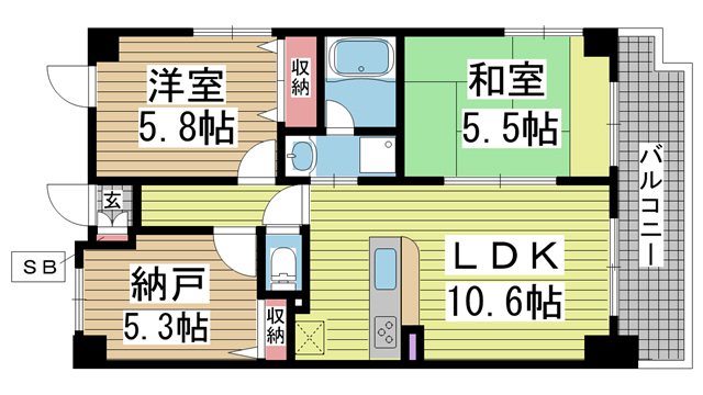 ベルレコルテ浜辺 506|神戸市中央区浜辺通(JR東海道本線(近畿)三ノ宮駅)のマンション間取 ベルレコルテ浜辺 506|神戸市中央区浜辺通(JR東海道本線(近畿)三ノ宮駅)のマンション間取