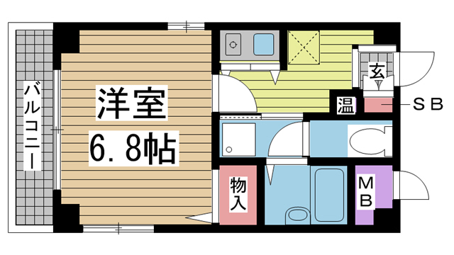 神戸市中央区海岸通の賃貸物件間取画像