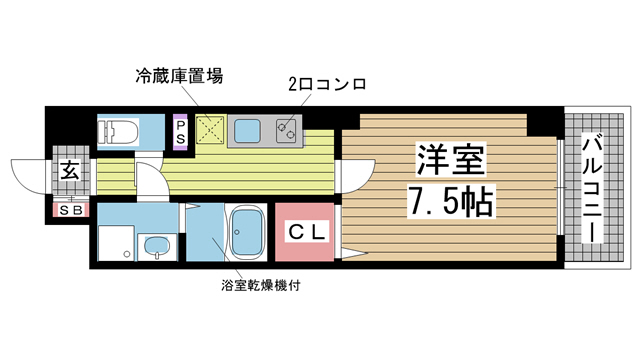 神戸市中央区元町通の賃貸物件間取画像