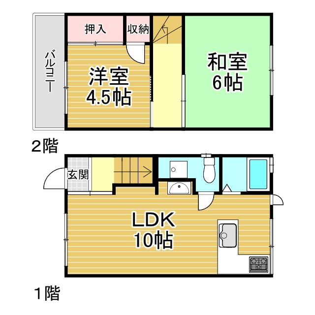 神戸市中央区中山手通の賃貸物件間取画像