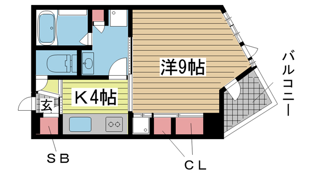 神戸市中央区山本通の賃貸物件間取画像