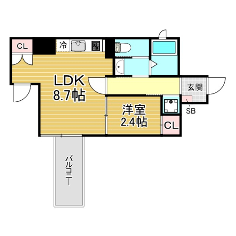 神戸市中央区元町通の賃貸物件間取画像