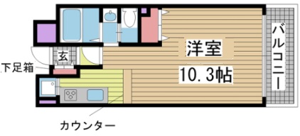 神戸市中央区相生町の賃貸物件間取画像