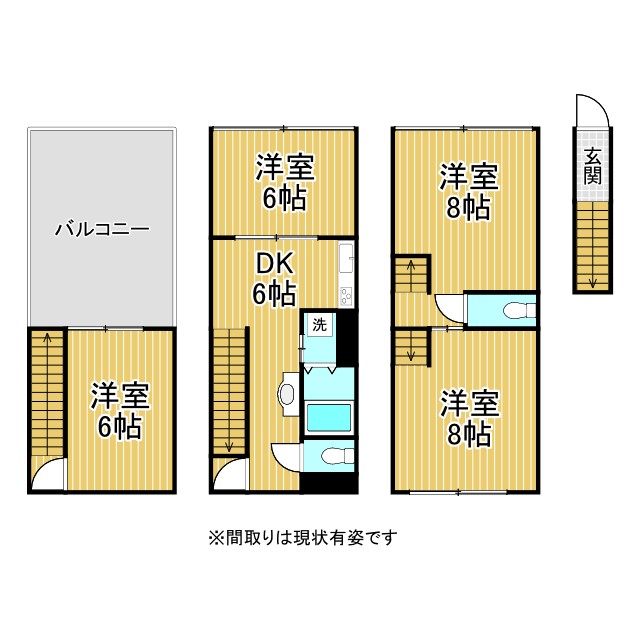 神戸市中央区小野柄通の賃貸物件間取画像