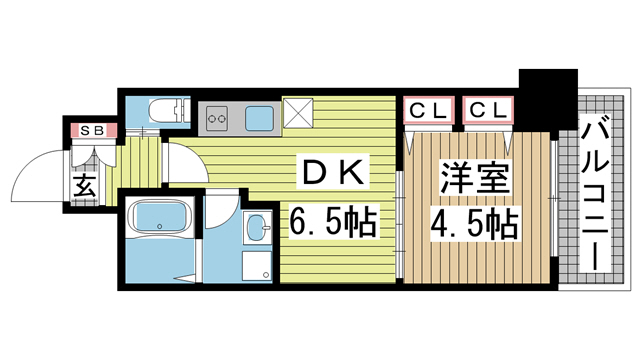 神戸市中央区加納町の賃貸物件間取画像