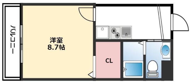 神戸市中央区旭通の賃貸物件間取画像