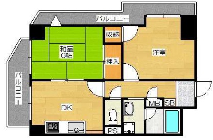 神戸市中央区生田町の賃貸物件間取画像