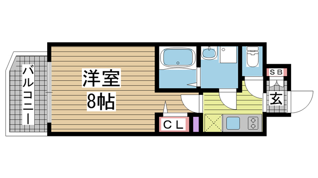 神戸市中央区北長狭通の賃貸物件間取画像