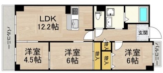 神戸市灘区新在家南町の賃貸物件間取画像