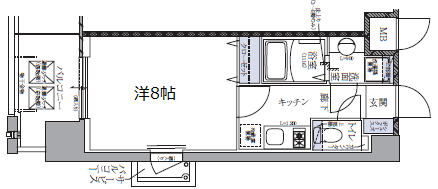 神戸市中央区下山手通の賃貸物件間取画像