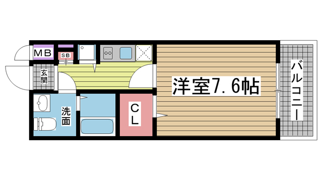 神戸市中央区元町通の賃貸物件間取画像