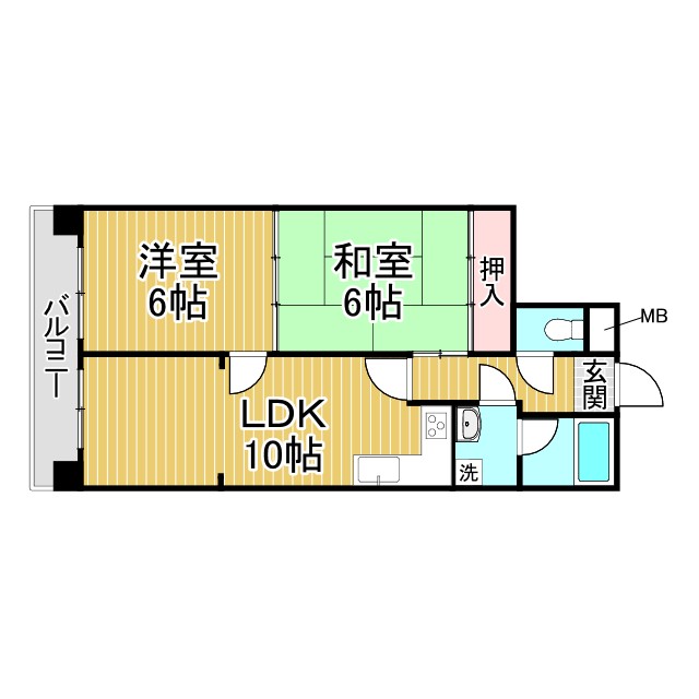 神戸市兵庫区西上橘通の賃貸物件間取画像