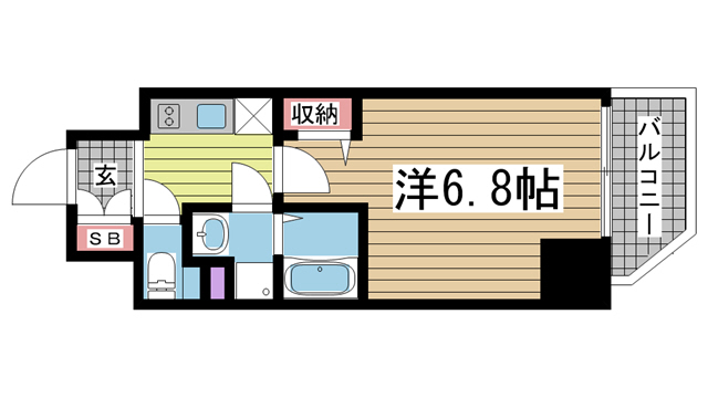 神戸市中央区海岸通の賃貸物件間取画像