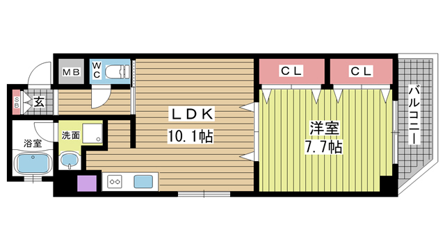神戸市東灘区住吉宮町の賃貸物件間取画像