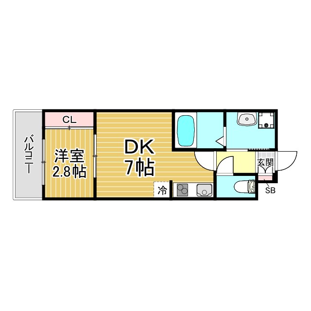 神戸市東灘区住吉宮町の賃貸物件間取画像