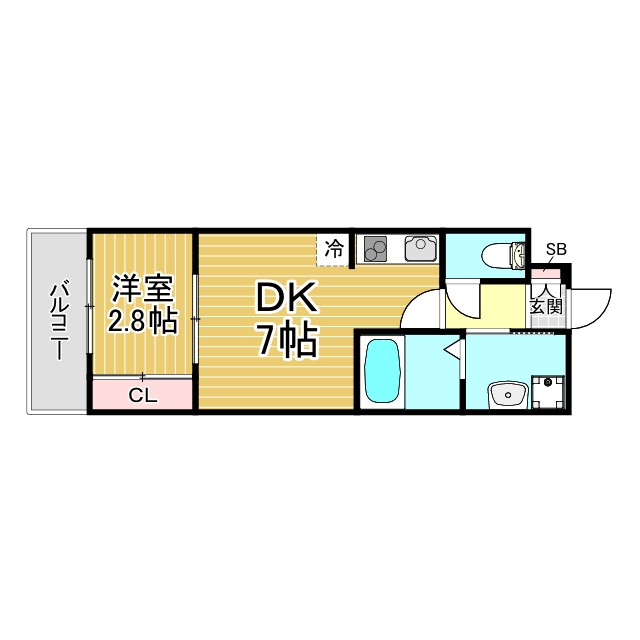 コートデイジー 302|神戸市東灘区住吉宮町(阪神本線住吉駅)のマンション間取 コートデイジー 302|神戸市東灘区住吉宮町(阪神本線住吉駅)のマンション間取