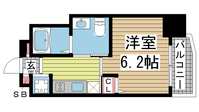 神戸市中央区下山手通の賃貸物件間取画像