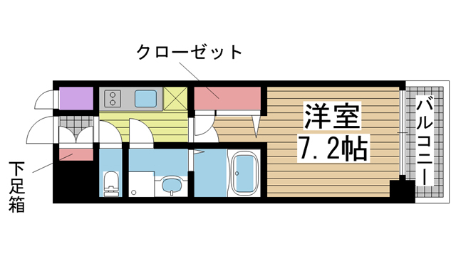 神戸市中央区御幸通の賃貸物件間取画像