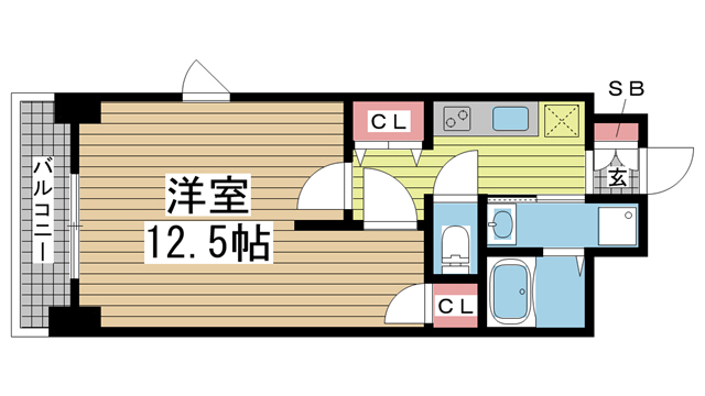 神戸市中央区日暮通の賃貸物件間取画像
