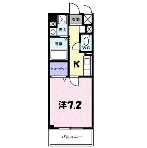 神戸市北区谷上東町の賃貸物件間取画像