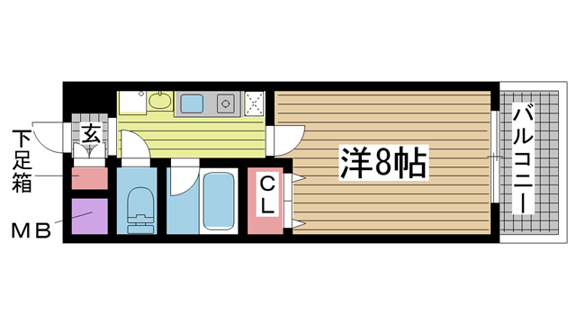 神戸市灘区烏帽子町の賃貸物件間取画像